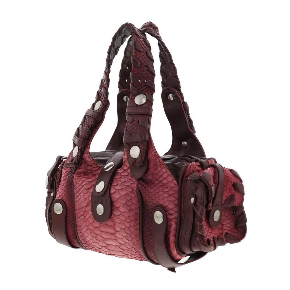 Chloe Mini Ado Python Handbag Red - image 2